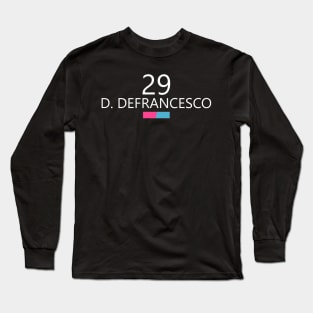 Devlin DeFrancesco white text Long Sleeve T-Shirt